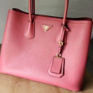 Prada Pink Medium Saffiano Leather Handbag/ Tote